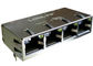 Bel 0826-1G4T-32-F Multi-port Rj45 1x4 Gigabit Magjack Ext.Temp Tab-up W/LEDs