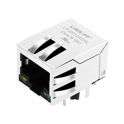 Port simple Jack With LED de LPJ0012AGNL 10/100Base-T RJ45