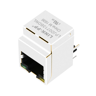 Connecteur 1000 vertical de la base-T RJ45 de HFJV1-1G01-L12RL jaune/vert LED LPJD0713BDNL