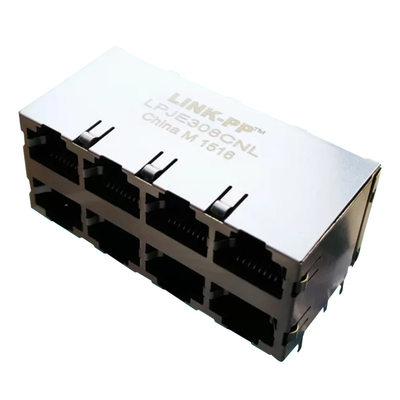 L'entrée empilée 8 de côté de RJ45 LPJE308CNL met en communication le cric modulaire de 2x4 Rj45 8P8C
