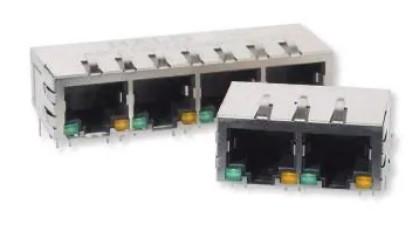 Connecteur 1x4 RJ45 HFJ14-1G01ER-L12RL pour une application Gigabit Ethernet