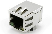 JXD0-0025NL Connecteur RJ45 à angle droit avec LED 1000 base-T pour la catégorie 5e