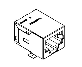 7498210002 Connecteur 100BASE-TX PoE+ RJ45 avec magnétisme intégré