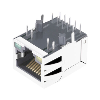Connecteur RJ45 gauche simple de base-T de HR861153C 10/100 avec le pont en redresseur LPJ0284GDNL