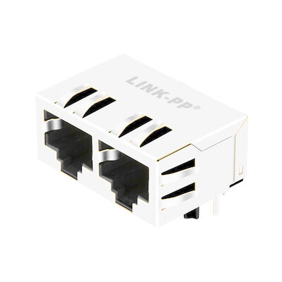 5406566-2 10/100 port de la base-T 1x2 sans modules de connecteur d'Ethernet du Magnetics RJ45 LPJEF102CNL