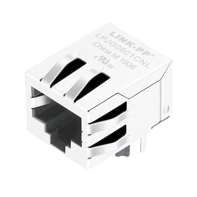 Crics RJ45 LPJG0801CNL RJ45 modulaires gauches simples de HR901131C sans LED Emi Finger