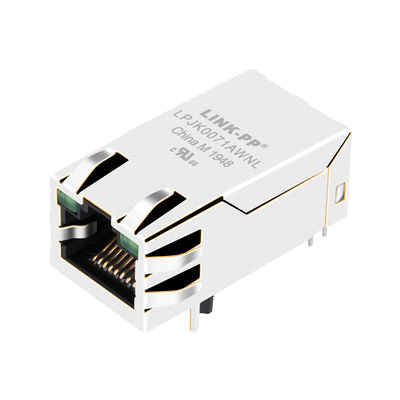 0826-1G1T-23-F RJ45 Connecteur Magnétique Tab-up 12 Cores 1000Base-T