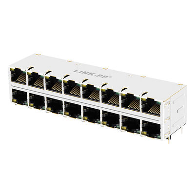 2 x 8 cartes PC du HUB RJ45 empilées par port protégées avec le doigt 0810-2H8R-28 d'IEM