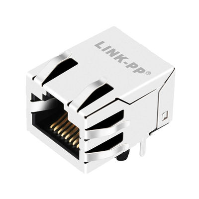 LAN gauche simple 100M Rj de connecteur de bâti de carte PCB de la croix MJFR0429 de LPJ16801CNL 45 crics connectent
