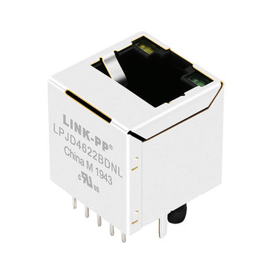 La base-T Y/G de JXD2-9015NL 10/100 a mené le connecteur vertical de MagJack RJ45 de bâti