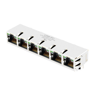 Goupille RJ45 de l'Étiquette- 10 de l'impulsion JG0-0027NL 1x6 avec le Magnetics interne