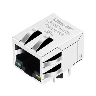 Connexion gauche simple J0024D21B de prise de connecteur femelle de la base-T RJ45 de LPJ0024ABNL 10/100