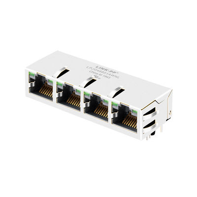 Connecteur industriel RJ45 magnétique Jack d'Ethernet de port de la base-T 1x4 de JG0-0026NL 100/1000