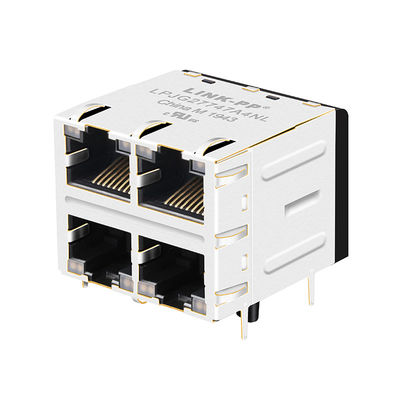 JXC0-0351NL multi - mettez en communication les connecteurs de RJ45 2 x 2 avec la carte PCB Jack de LED