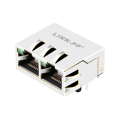 Port 1000 magnétique de Tab Up 1X2 de base-T de Jack de l'Ethernet 0826-1X2T-HS-F