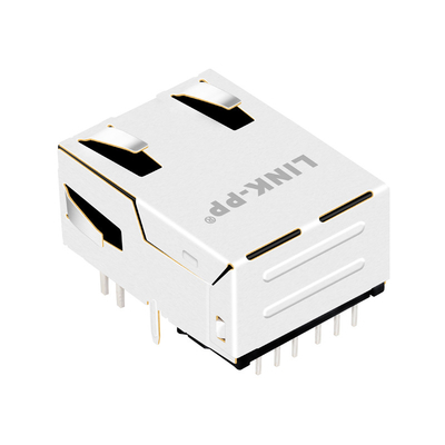 Port 1000 de Tab Up With Led Shielded 1X1 de base-T du profil bas RJ45 Jack d'A829-1J1T-KM