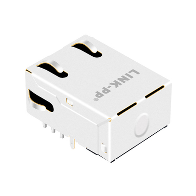 10G base-T Tab Up 1 RJ45 magnétique gauche Jack G15-111T-076C