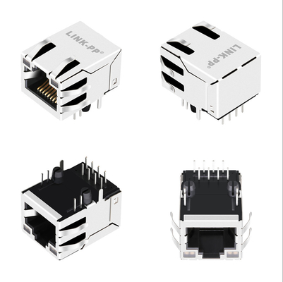 le port RJ45 magnétique Jack G27-122T-066A de Tab Up 1x1 de la base-T 10G avec GY/GY a mené
