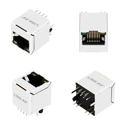 10G port Rj45 vertical Jack magnétique V8BR-1AX1-JK de la base-T 1X1