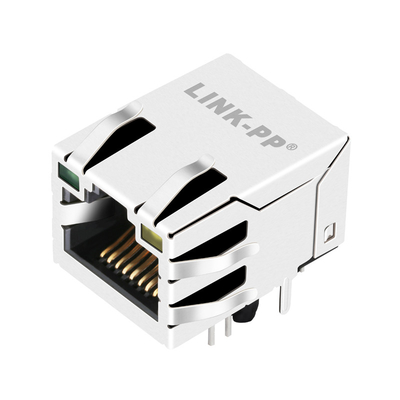 10/100 connecteur RJ45 SI-80055-F Tab Up With Green/jaune femelle gauche simple de BASE-T mené