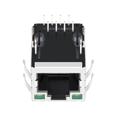 Réseau du port Rj45 de SI-80025-F 10/100 BASE-T 1x1 Jack Tab Up Shielded With Green/LED verte