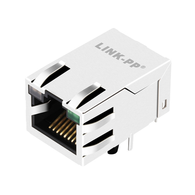 Base-T Tab Up de JXT7-1139NL 10G 1 Rj45 gauche Jack Connector Right Angle Shielded avec YG/G LED