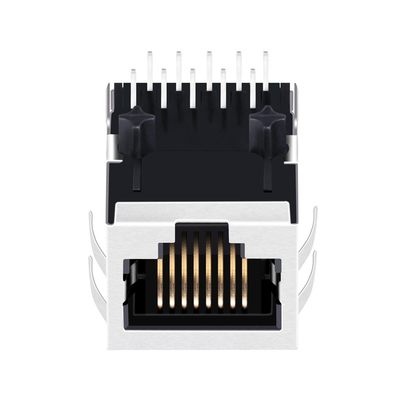 JV011I21NLT Tab Down Shielded 10/100 connecteur Rj45 gauche simple de base-T sans mené