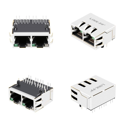 connecteur d'Ethernet du port Rj45 de Tab Up 1x2 de la base-T 10G protégé avec LED JTL-U1002NL