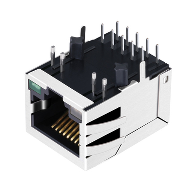 Base-T magnétique gauche Tab Down de JTH-0020NL 1 RJ45 Jack 10G