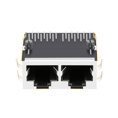 Étiquette de port de la base-T 1x2 de JT8-2000HL 10G VERS LE HAUT de l'Ethernet extérieur Rj45 Jack Without Leds de bâti