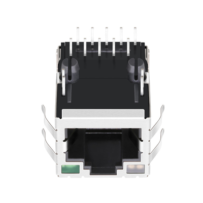 10G étiquette de la base-T JT7-1115NL VERS LE HAUT de 1 RJ45 gauche LED jaune/verte de Jack With Green magnétique -