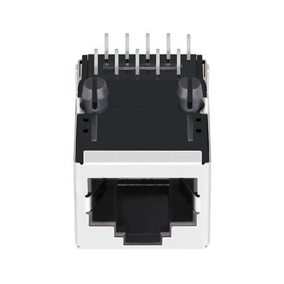 Base-T Tab Up Without Leds du connecteur femelle 100 de POE Rj45 de port de la diode de redresseur 46F-1451NWZ2NL 1x1