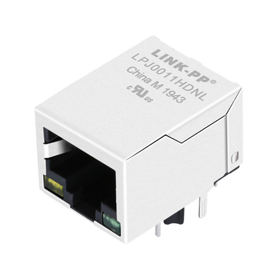 HFJ11-2450E-S1L21RL Tab Down 10/100 base-T RJ45 Jack Connectors Yellow/LED verte avec le Magnetics