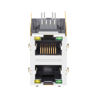 Vert magnétique compatible de connecteur du port RJ45 de la base-T 2x1 de JXD9-1017NL LINK-PP 100/1000/LED jaune