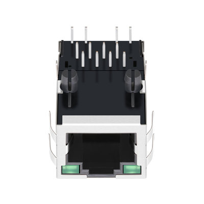 Étiquette gauche de la base-T 1 de SI-80024-F 100 VERS LE HAUT de RJ45 Jack With Green féminin/LED verte