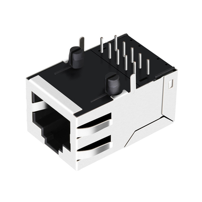 Base-T 100 Rj45 Jack magnétique 8p8c Tab Up Without Leds gauche simple de SI-80008-F