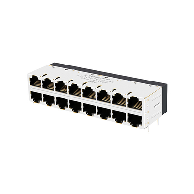 Entrée latérale RJ45 magnétique Jack Lead Free 2x8 de JT5-2853NL avec le Magnetics intégré