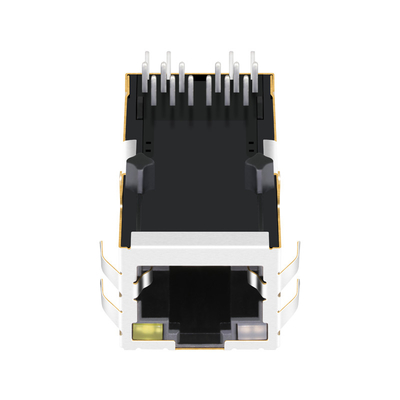 La base-T 1000 de port de 0826-1X1T-M1-F POE RJ45 MagJack 1x1 Tab Up With OG/Y a mené RoHS