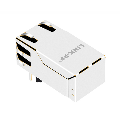 Base-T 1000 de 0813-1X1T-M1-F Tab Down POE RJ45 Jack 1 port sans RoHS mené