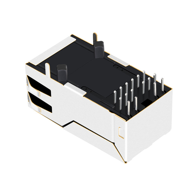 La base-T 0875-1X1T-B2 1000 Tab Up 1 RJ45 gauche Jack With modulaire OG/Y a mené