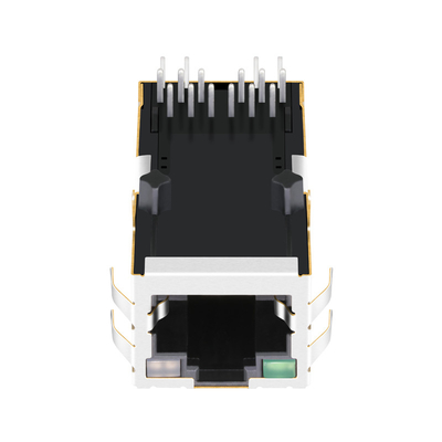 Le port simple RJ45 MagJack Tab Up With G/GY de 0826-1L1T-57-F 10/100BASE-T POE a mené