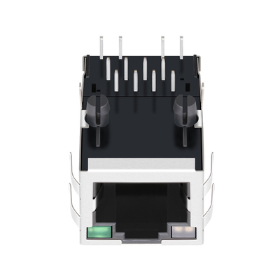Le port magnétique Tab Up YG/G du cric Rj45 1X1 de 08B0-1K1T-06-F 10/100BASE-T a mené