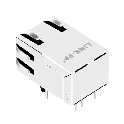 Le port magnétique Tab Up Green /Yellow du cric 1X1 de 0875-1A1T-P2 6PIN RJ45 a mené RoHS