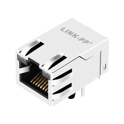 Port magnétique Tab Up GO/GO LED du cric RJ45 1X1 de 08B0-1B1T-06-F 100 BASE-T