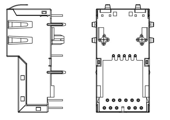 L'ENTRÉE VERTICALE Y/GG de DESSUS de POE de connecteur de l'Ethernet RJ45 de J1V-U2100NL 1000BASE-T a mené