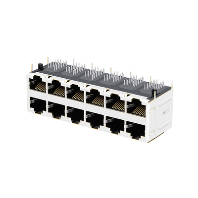 TUYAUX de LUMIÈRE magnétiques du PORT RJ45 Jack Female Connector With de JT5-2610CNL 10G BASE-T 2X6