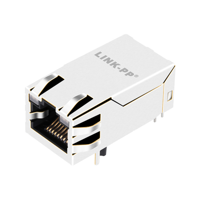 Étiquette gauche simple du connecteur femelle 2.5G BASE-T de 56F-18012DDD2NL POE RJ45 avec mené