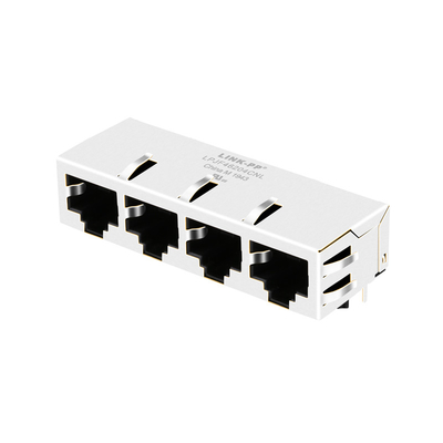 J8064E64NL sans base-T Tab Down LPJF46204CNL de l'Ethernet RJ45 Jack 100 de port de LED 1x4